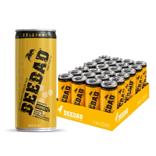 BEEBAD® Energy Drink - (carton de 24 canettes de 250ml)